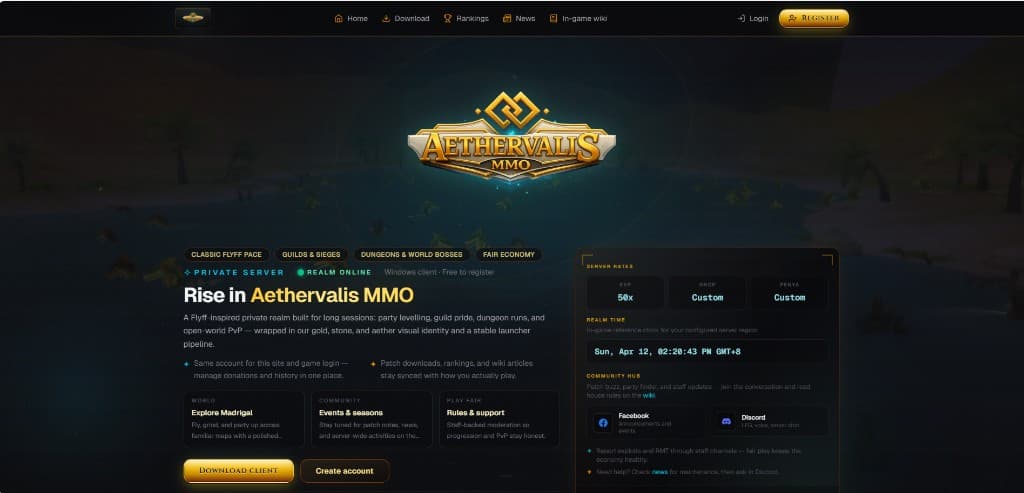 Aethervalis MMO
